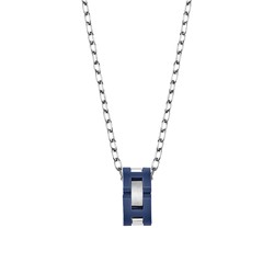 Michel Herbelin Collier Cap Camarat - Acier & Céramique Bleue