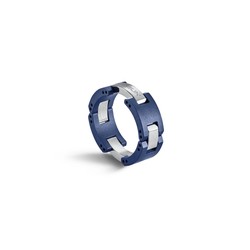 Michel Herbelin Bague Cap Camarat - Acier & Céramique Bleue